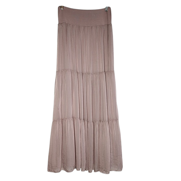NT by Amati dusty rose tiered maxi skirt, estimate size small, Romantic - Picture 1 of 9